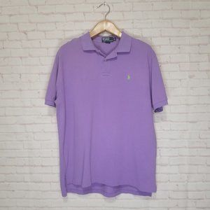 Polo Ralph Lauren Adult XL Purple Lightweight Golf Short Sleeve Quarter Button
